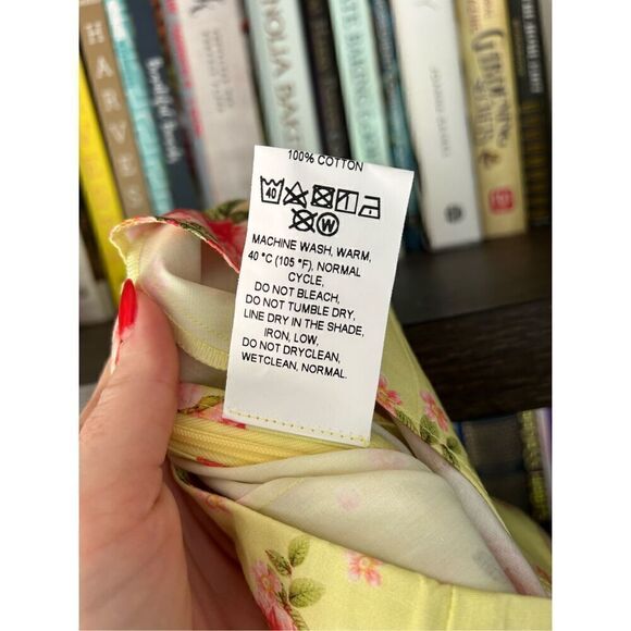 NWT Lalibela Calca Donatello Yellow Floral Pants In Lima Size P/S - Picture 8 of 12